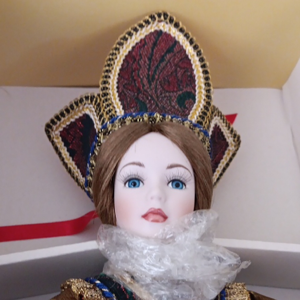 Olga: Porcelain Doll. Mint Condition. New In Box w/COA. Limited Edition.